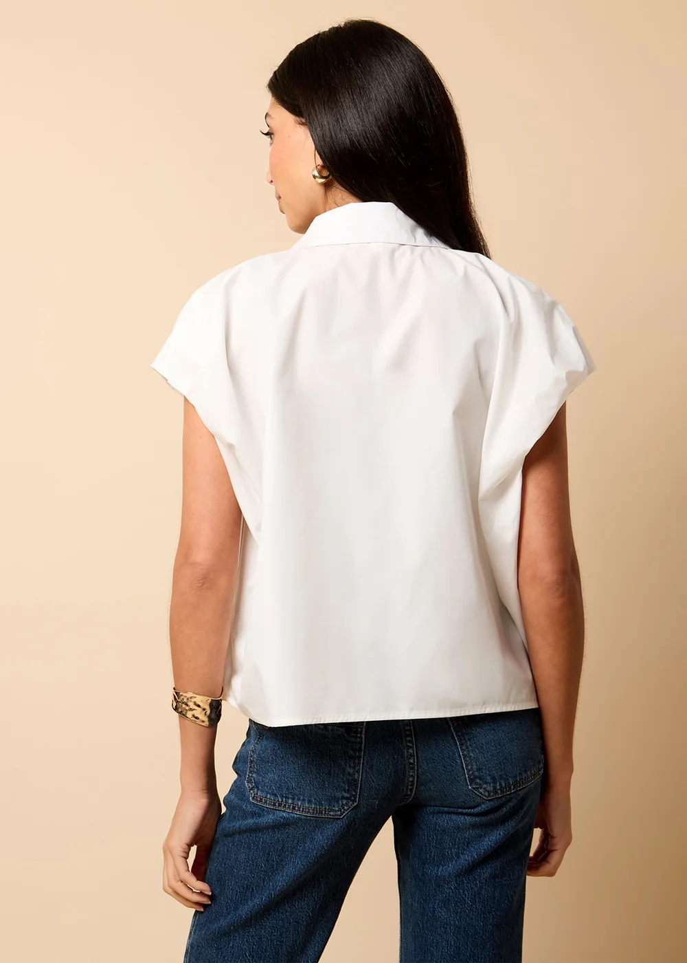 Little Mistress White Poplin Cotton Shirt by Vicky Pattison - Size 8 Image 3
