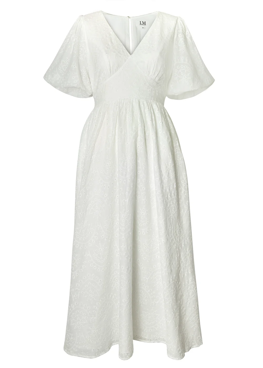 Little Mistress White Broderie Midi Dress by Vicky Pattison - 8 Image 4
