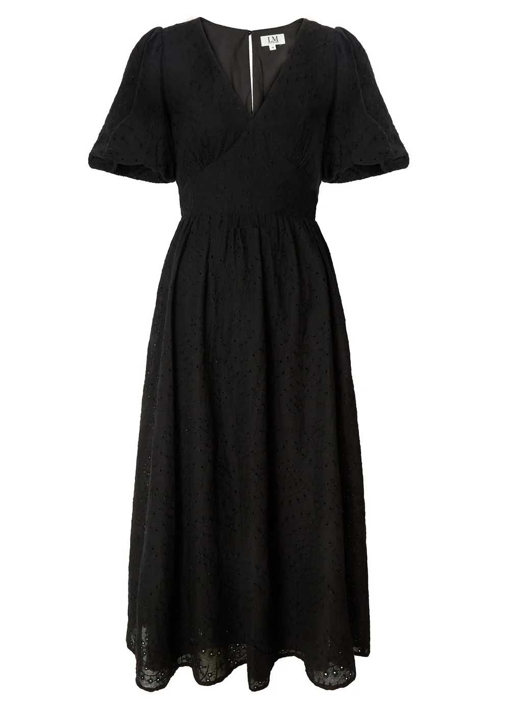 Little Mistress Black Broderie Midi Dress by Vicky Pattison - 8 Image 5
