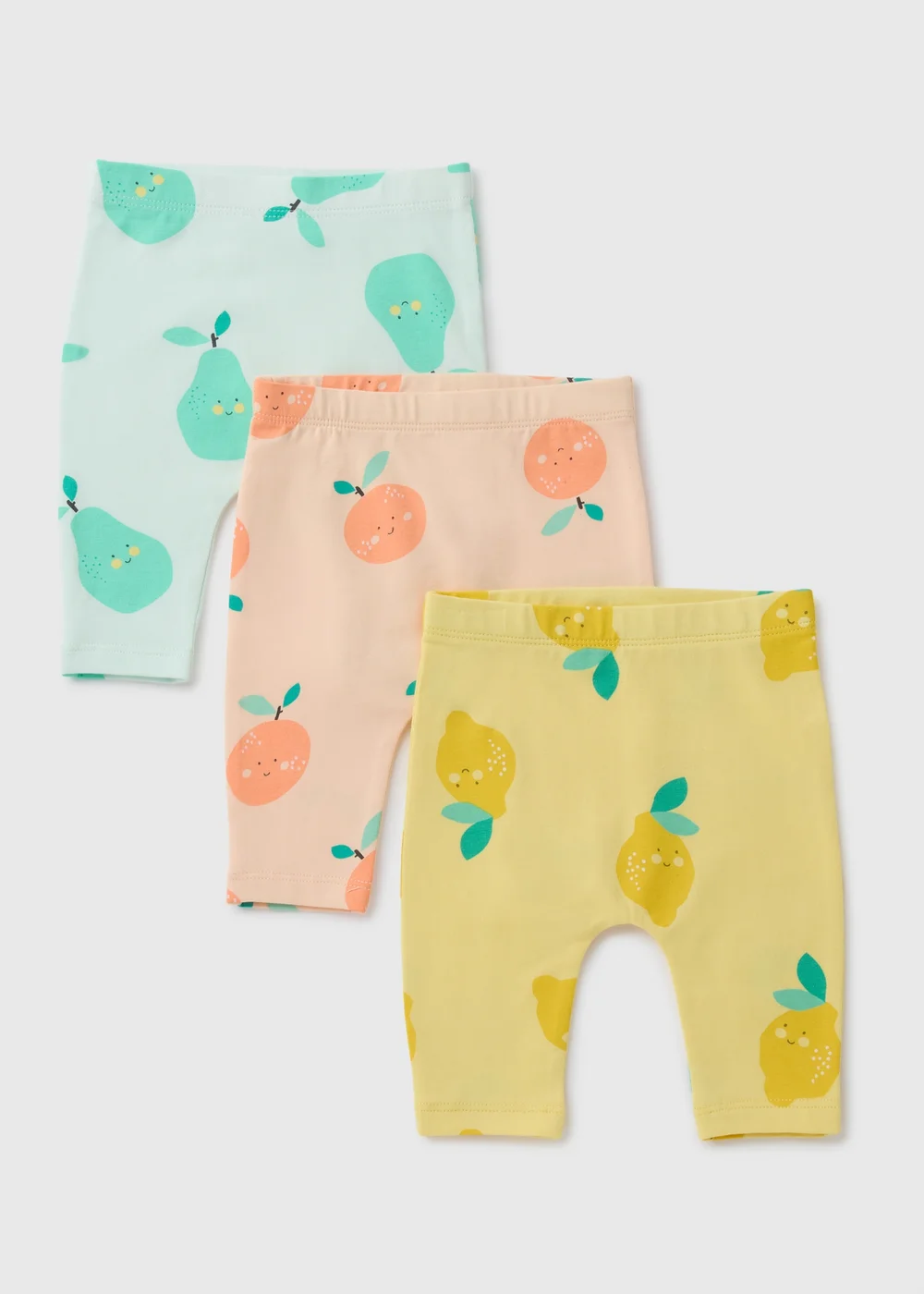 3 Pack Baby Multicolour Fruit Leggings (Newborns-23mths) - 9-12 months Image 1