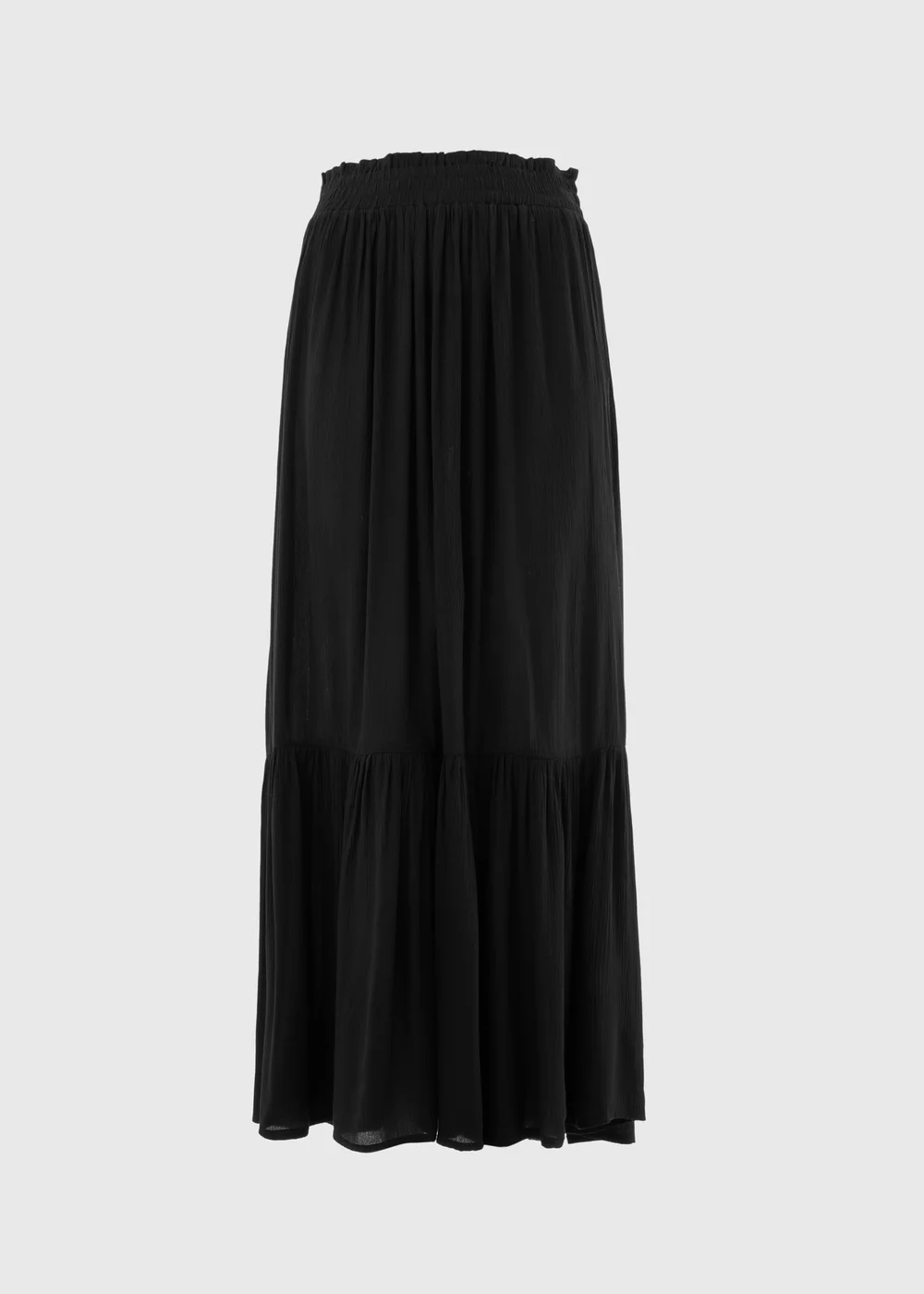 Petite Black Cheesecloth Maxi Skirt - 6 Image 3
