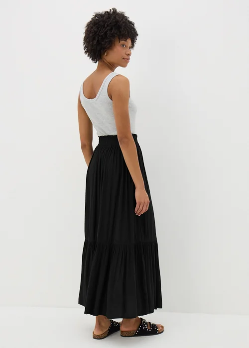 Petite Black Cheesecloth Maxi Skirt - 6 Image 2