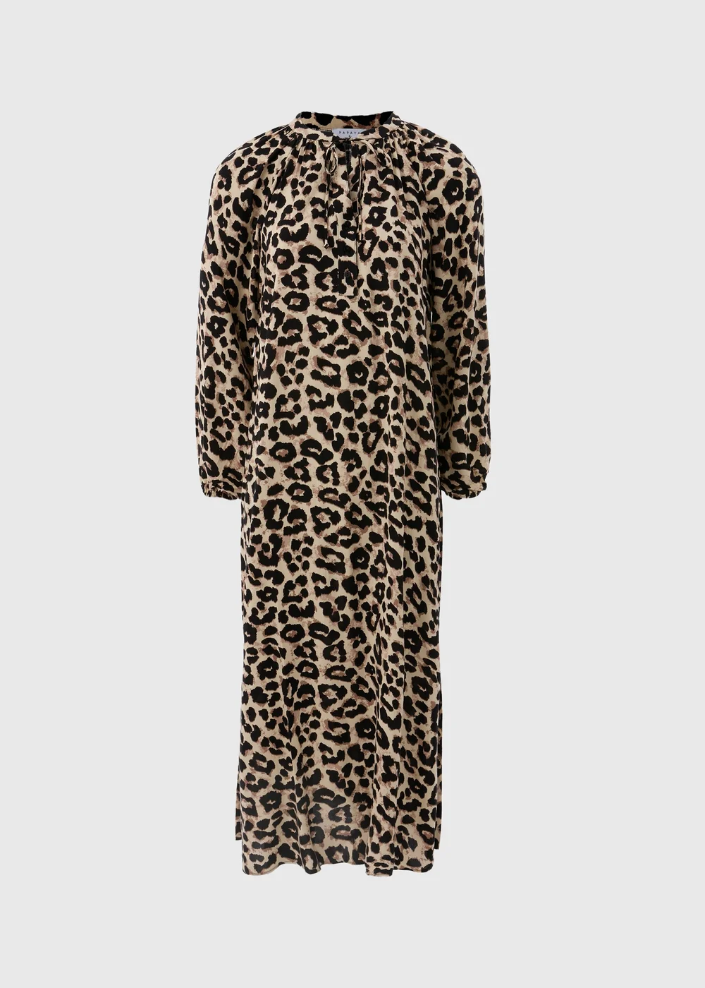 Brown Leopard Print Tunic Midaxi Dress - Size 8 Image 4