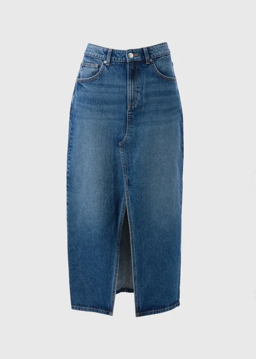 Papaya Petite Mid Wash Denim Midi Skirt - 6 Image 4