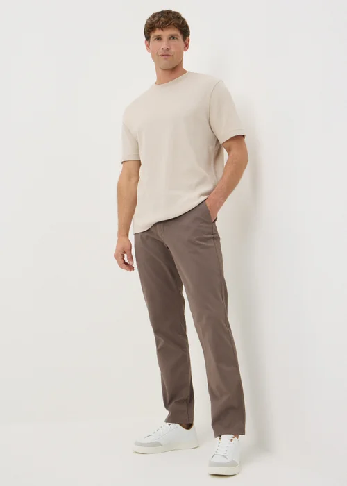Brown Straight Fit Chinos - 30 Waist Regular Image 1