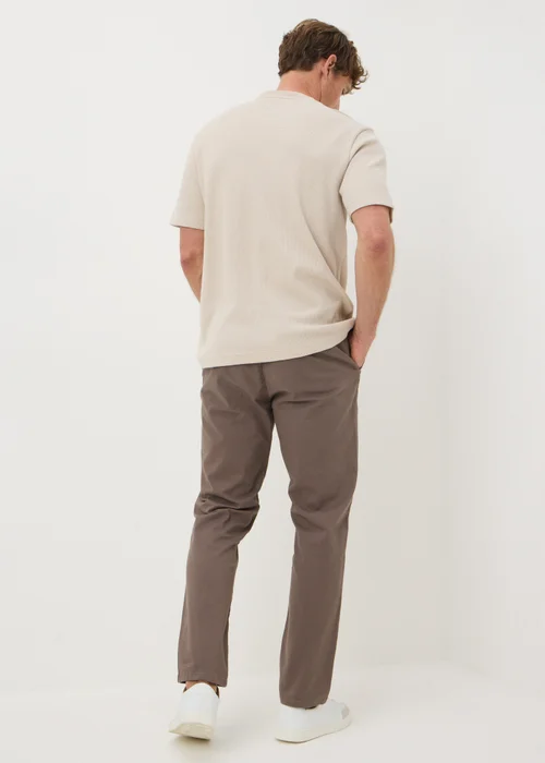 Brown Straight Fit Chinos - 30 Waist Regular Image 3