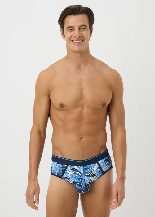 5 Pack Green Palm Printed Briefs - S Image 2