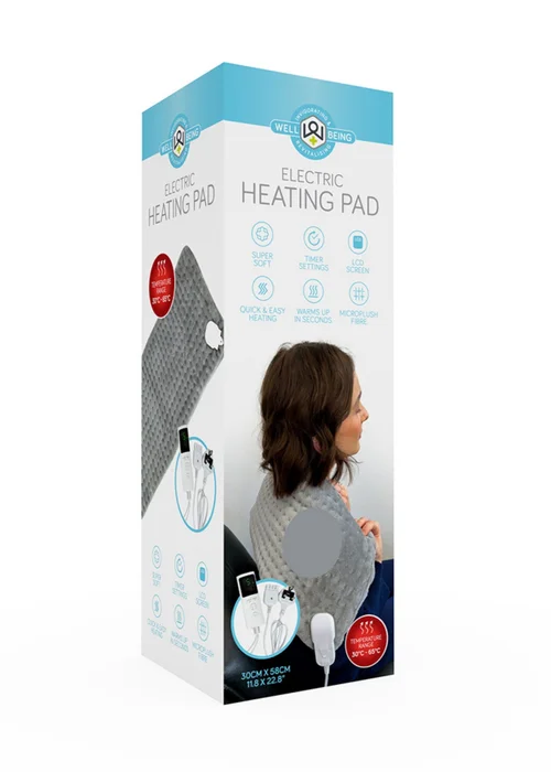 Wellbeing Grey Invigorating & Revitalising Heat Pad UK Plug - One Size Image 3