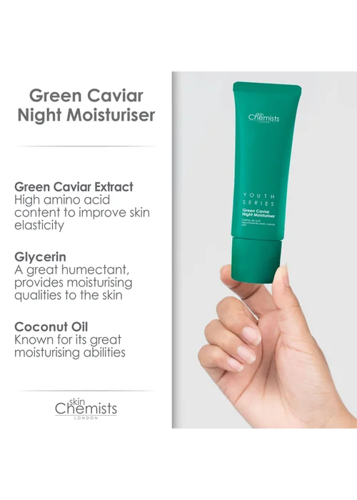 SkinChemists Green Caviar Night Moisturiser (50ml) - 50ml Image 5