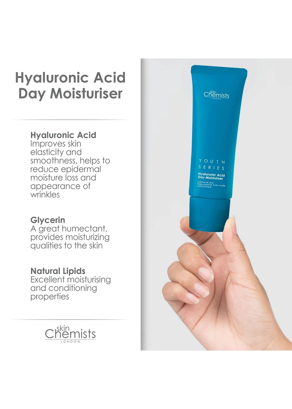 SkinChemists Hyaluronic Acid Day Moisturiser (50ml) - 50ml Image 5