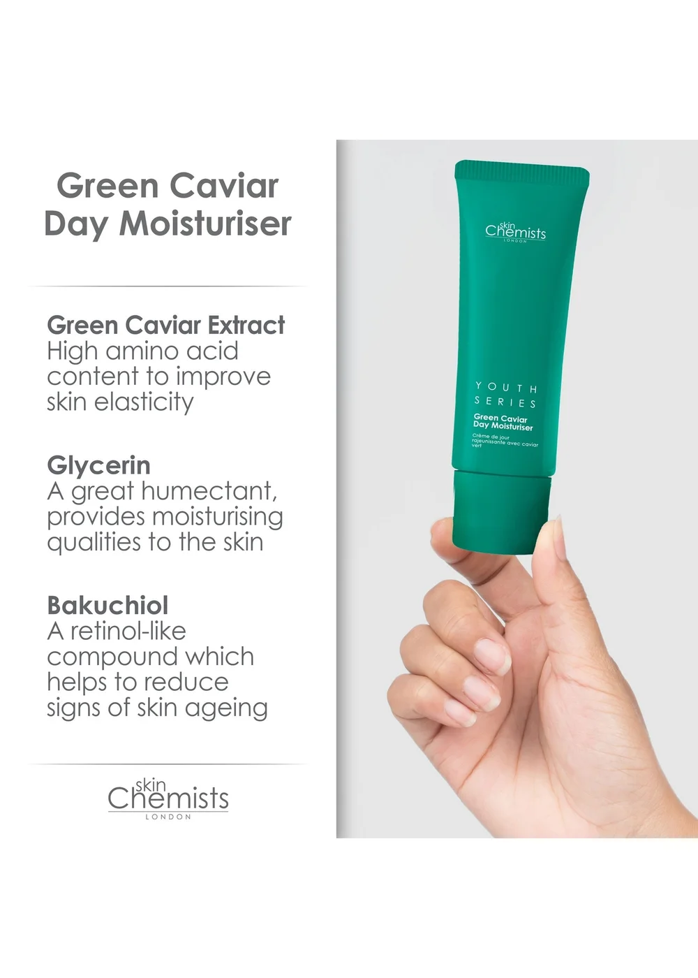 SkinChemists Green Caviar Day Moisturiser (50ml) - 50ml Image 5