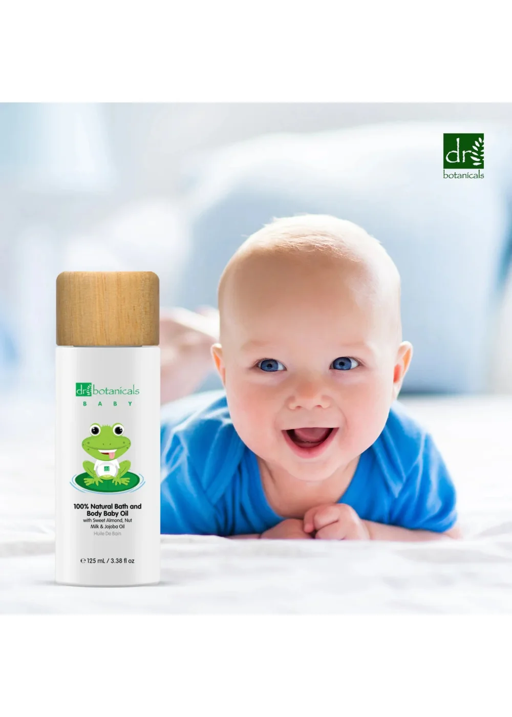 Dr Botanicals Baby Collection Shampoo & Bath Gel, Body Oil & Milk Kit - One Size Image 5