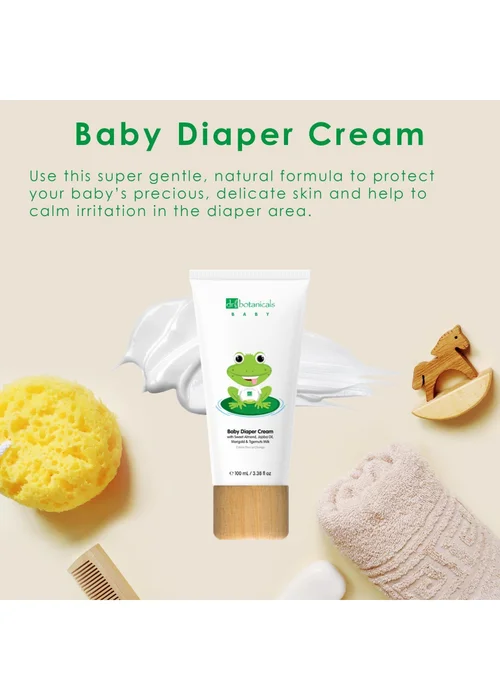 Dr Botanicals Jojoba & Sweet Almond Oil Baby Diaper Cream (100ml) - 100ml Image 2