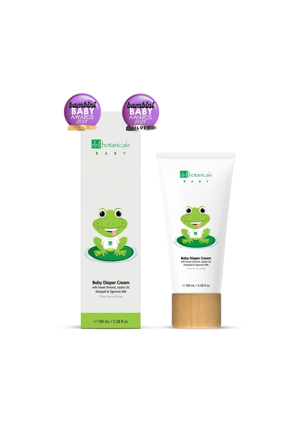 Dr Botanicals Baby Sweet Almond Oil Diaper Cream & Body Milk Kit - One Size Image 2