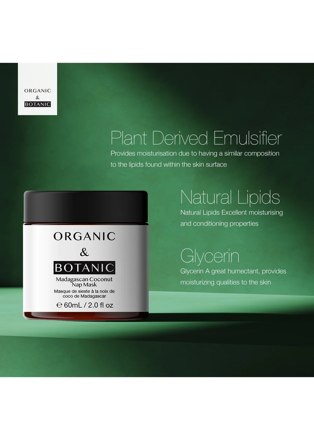 Organic & Botanic Madagascan Coconut Nap Mask (60ml) - 60ml Image 5