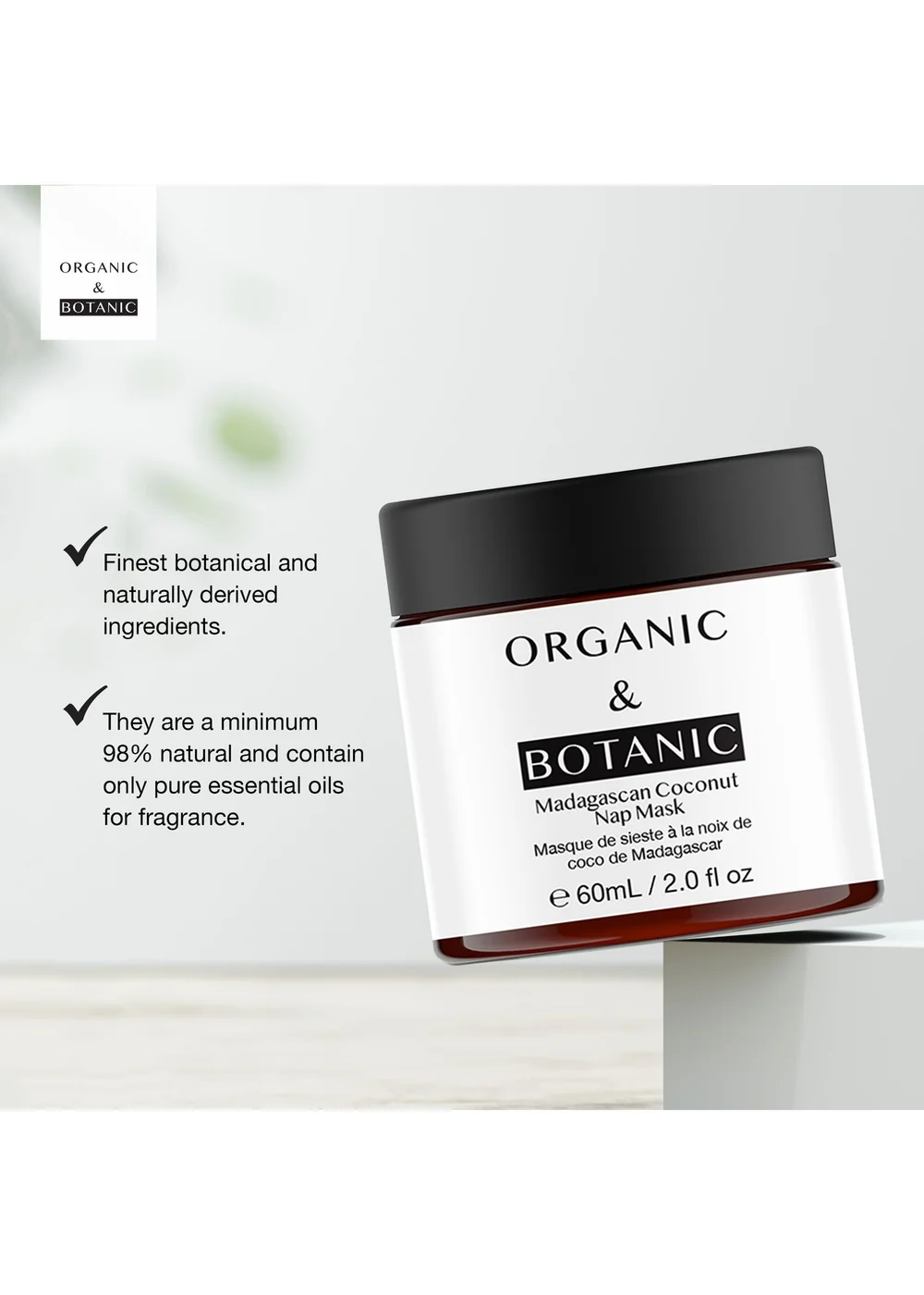 Organic & Botanic Madagascan Coconut Nap Mask (60ml) - 60ml Image 4