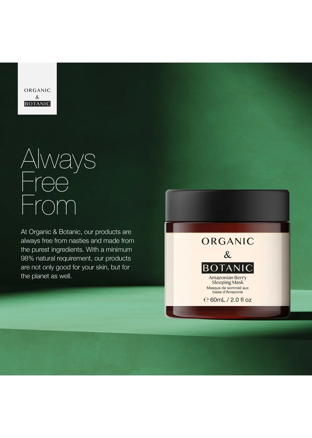 Organic & Botanic Amazonian Berry Sleeping Mask (60ml) - 60ml Image 3