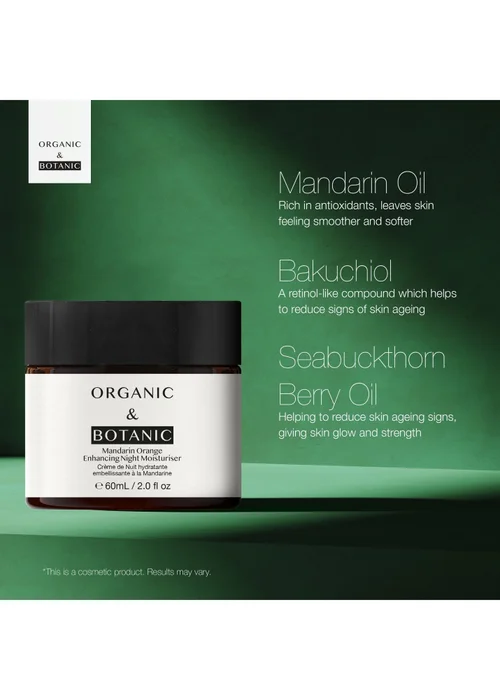 Organic & Botanic Mandarin Orange Night Moisturiser (60ml) - 60ml Image 4
