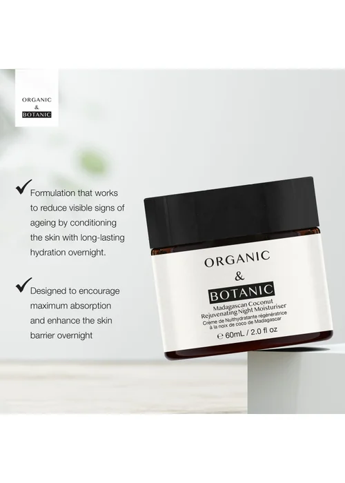Organic & Botanic Madagascan Coconut Rejuvenating Night Moisturiser (60ml) - 60ml Image 4