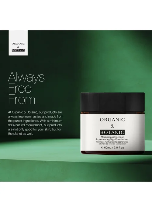 Organic & Botanic Madagascan Coconut Rejuvenating Night Moisturiser (60ml) - 60ml Image 3