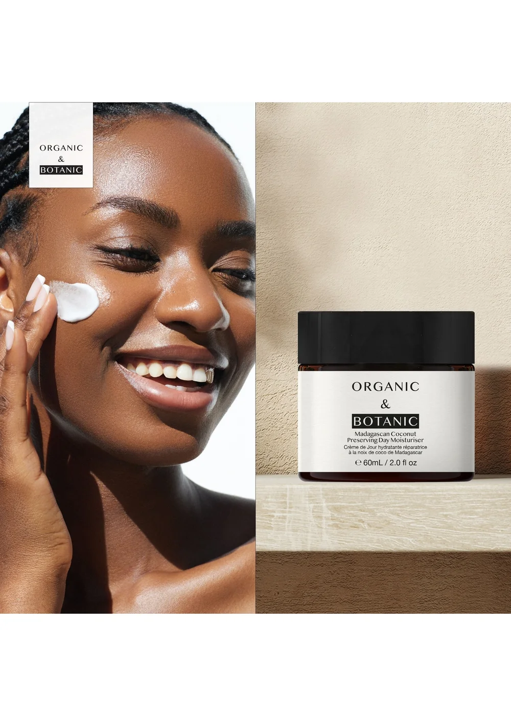 Organic & Botanic Madagascan Coconut Day Moisturiser (60ml) - 60ml Image 3