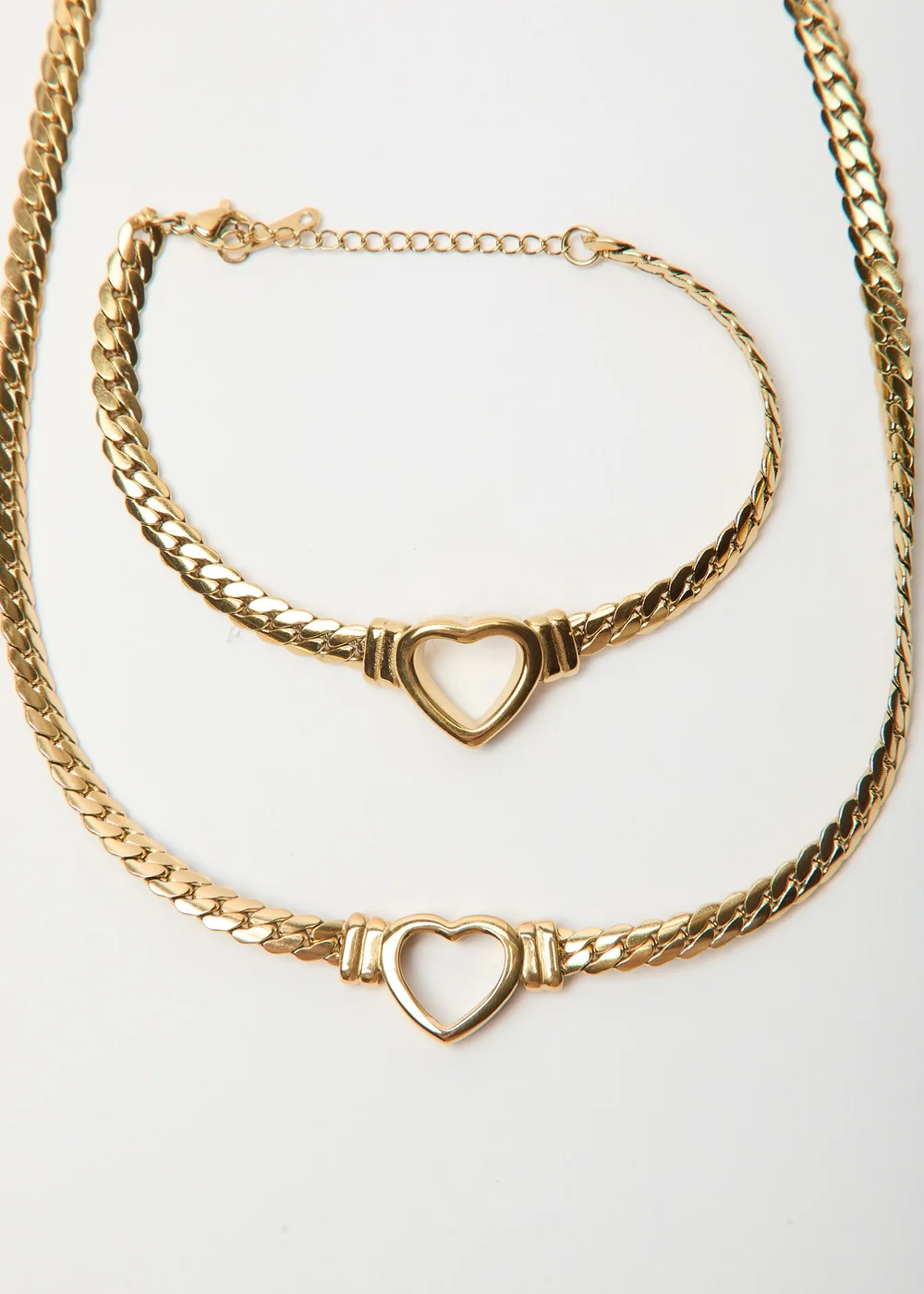 Madein Heart layered Necklace and Choker Set - One Size Image 3