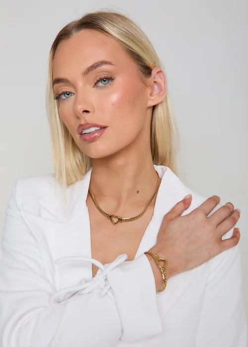 Madein Heart layered Necklace and Choker Set - One Size Image 4