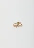 Madein Gold Abstract Ring Set - One Size Image 2