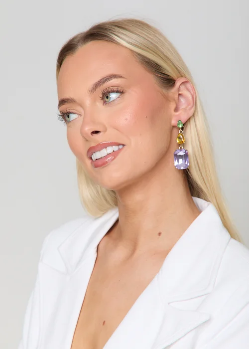Madein Embellished Drop Down Earrings - One Size Image 4
