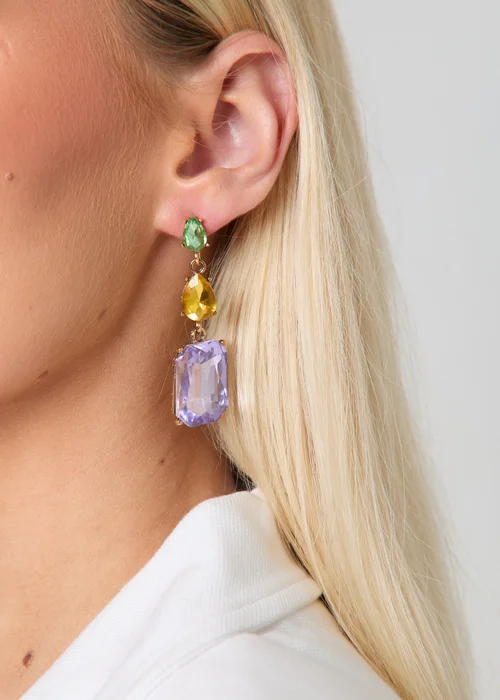 Madein Embellished Drop Down Earrings - One Size Image 1