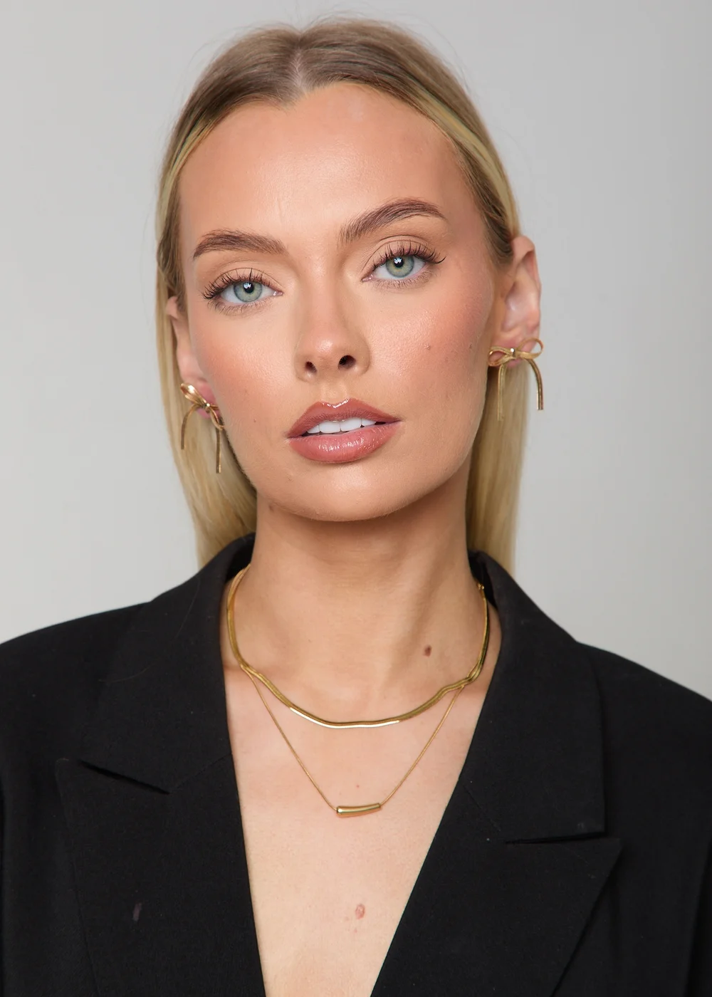 Madein Gold Earring and Necklace Set - One Size Image 1