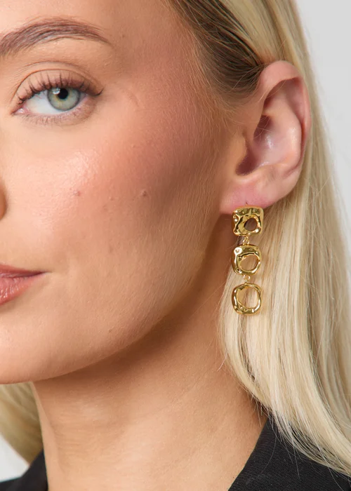 Madein Gold Hoop Dangle Earrings - One Size Image 4