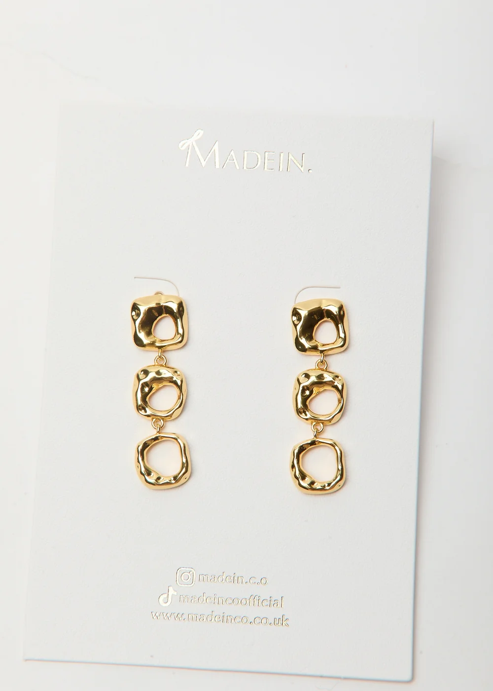 Madein Gold Hoop Dangle Earrings - One Size Image 2