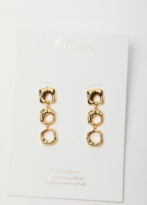 Madein Gold Hoop Dangle Earrings - One Size Image 2