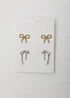 Madein Bow Earring Set - One Size Image 2