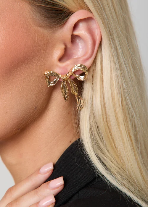 Madein Crinkle Bow Earrings - One Size Image 3