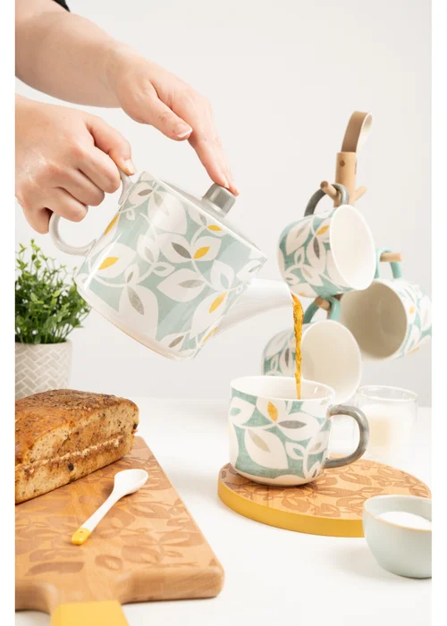 Catherine Lansfield Green Inga Teapot - One Size Image 3