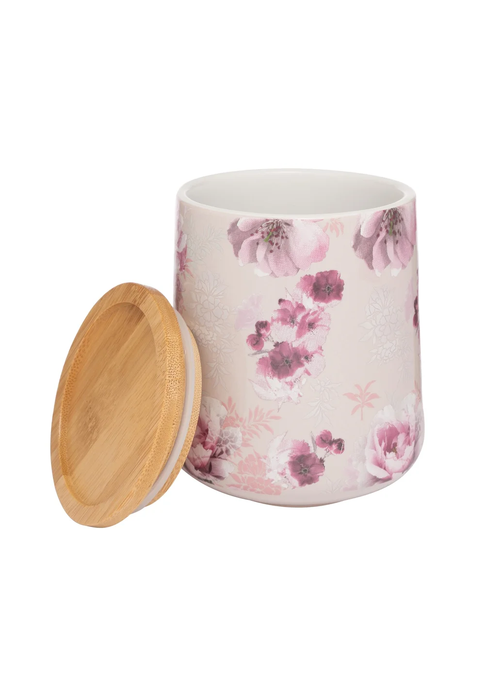 Catherine Lansfield Dramatic Floral Pink Ceramic Storage Jar - One Size Image 3