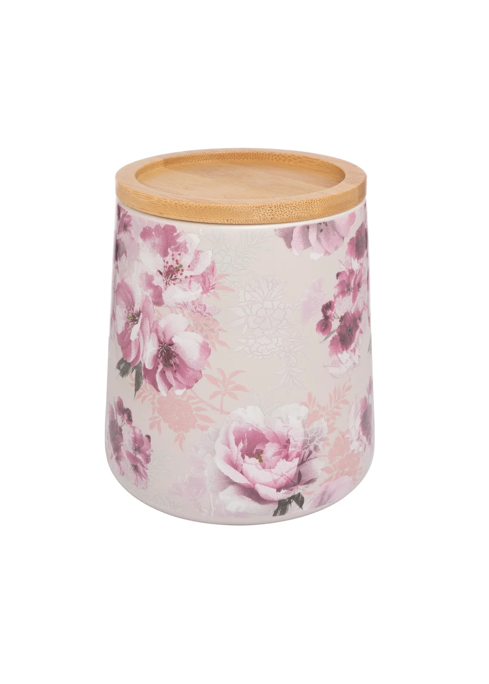 Catherine Lansfield Dramatic Floral Pink Ceramic Storage Jar - One Size Image 2