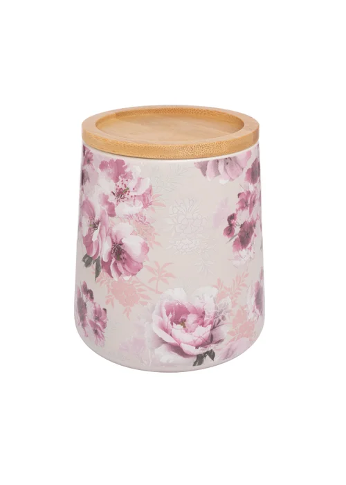 Catherine Lansfield Dramatic Floral Pink Ceramic Storage Jar - One Size Image 2