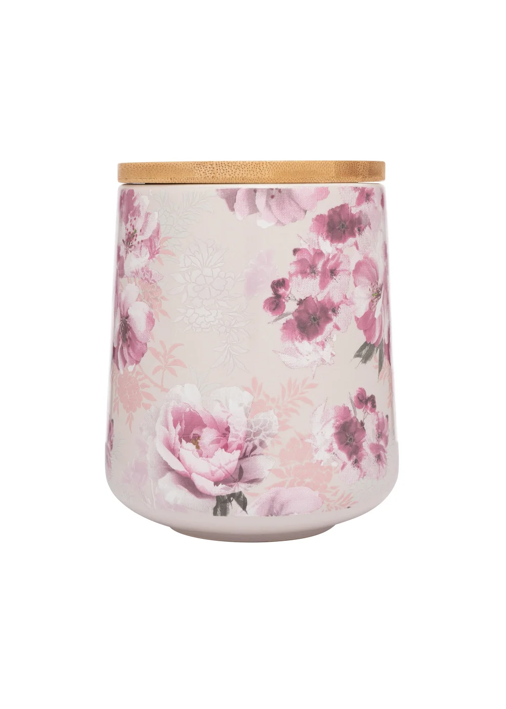 Catherine Lansfield Dramatic Floral Pink Ceramic Storage Jar - One Size Image 1
