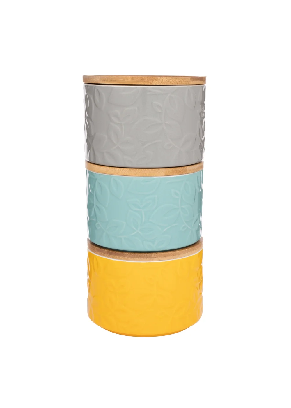 Catherine Lansfield Inga 3Pc Stacking Storage Jar - One Size Image 1