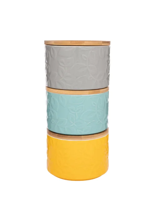 Catherine Lansfield Inga 3Pc Stacking Storage Jar - One Size Image 1