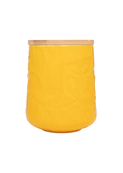 Catherine Lansfield Yellow Inga Storage Jar - One Size Image 1