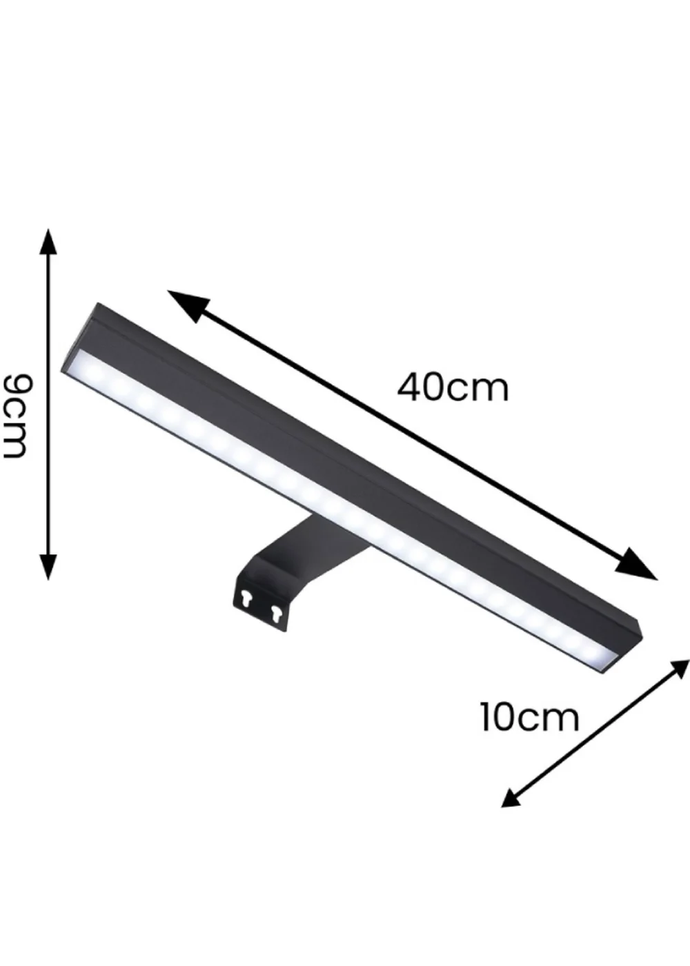 ValueLights Ryle Black Rechargeable Wall Light Integrated LED - One Size Image 4