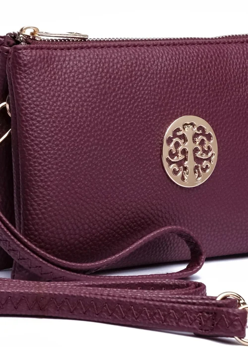 Raffaella Burgundy Clutch Purse - One Size Image 2