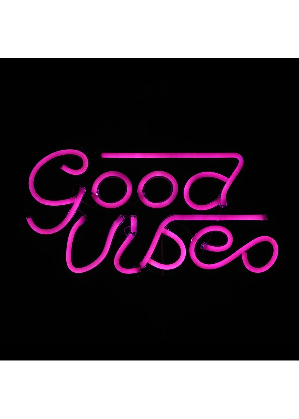 RED5 Purple Neon Effect Good Vibes Wall Light - One Size Image 3