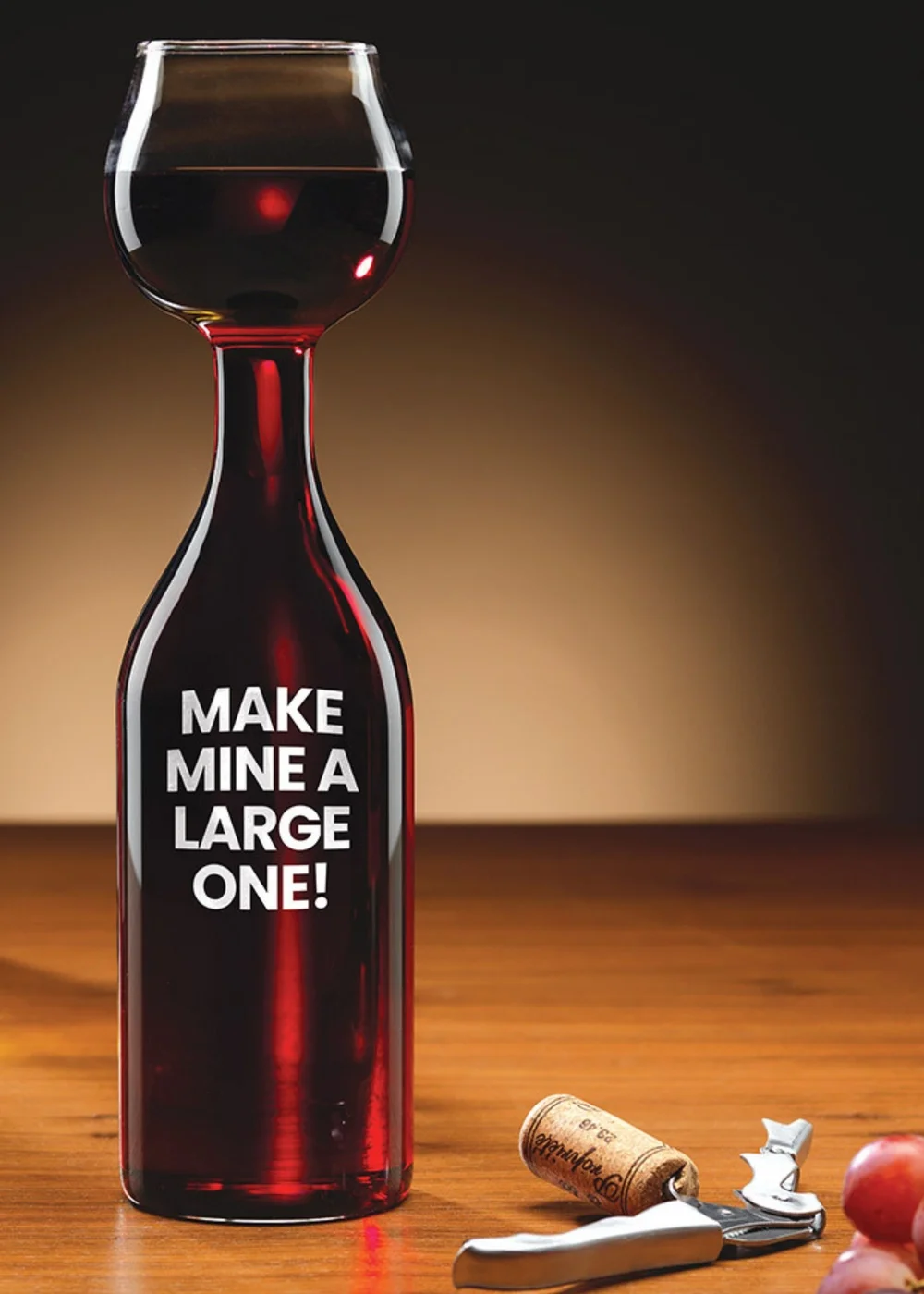 Connoisseur Creations Clear Wine Bottle Glass - One Size Image 2
