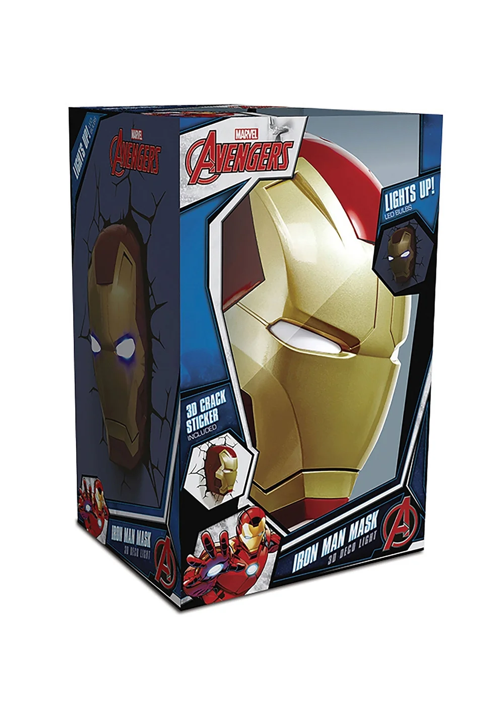 3D Light FX Red Marvel Avengers Iron Man 3 Face 3D Deco Light - One Size Image 3