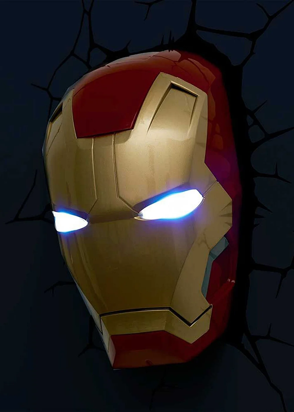 3D Light FX Red Marvel Avengers Iron Man 3 Face 3D Deco Light - One Size Image 2